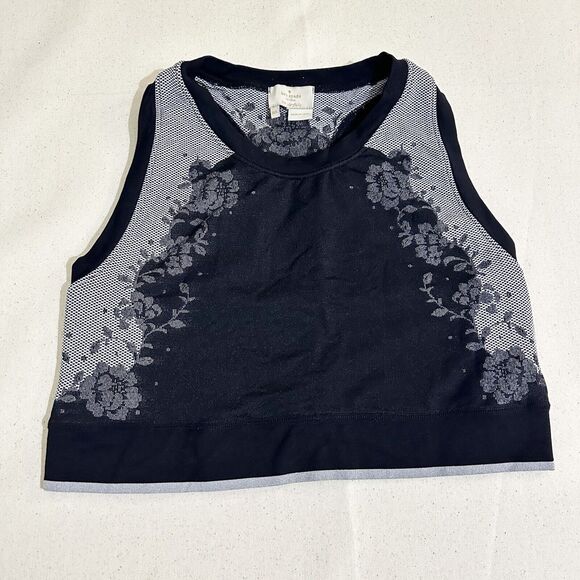 Kate Spade Black Gray Sports Bra Size Medium/Large *Not padded - Picture 1 of 6